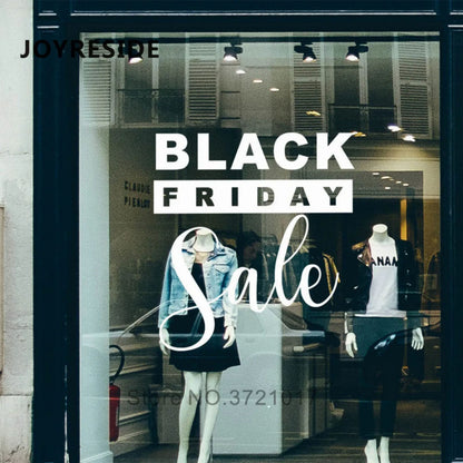 Black Friday Sticker, Shop Window Sale Sticker, Retail Sale Display, Decoration Self Adhesive Storefront, Vinyl Decal