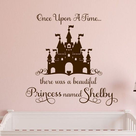 Magic Little Princess Wall Decals, Princess Crown Vinyl Wall Sticker For Baby Room Decor New Born Baby Gift, Peel And Stick, Wall Mural