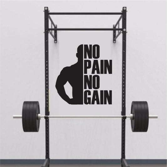 Gym Wall Decal | Fitness Wall Sticker, Personalized Vinyl Lettering, Custom Home Decor, Motivational Art, Inspirational Workout Bodybuilding