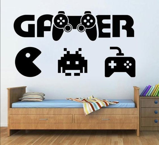 Gaming Zone, Gaming Decals, Gamer Wall Sticker, Gamer Wall Decal, Gamer Wall Decor, Wall Decal, Gamer Decor, Gaming Room, Wall Decor, Decals