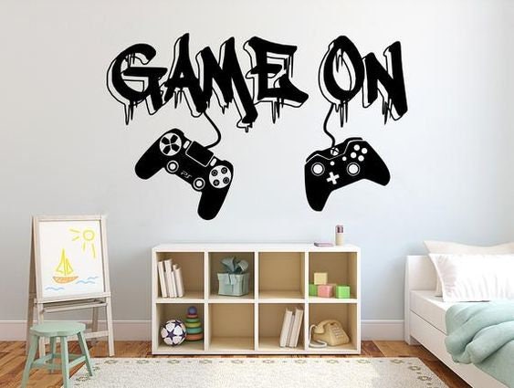 Gaming Zone, Gaming Decals, Gamer Wall Sticker, Gamer Wall Decal, Gamer Wall Decor, Wall Decal, Gamer Decor, Gaming Room, Wall Decor, Decals