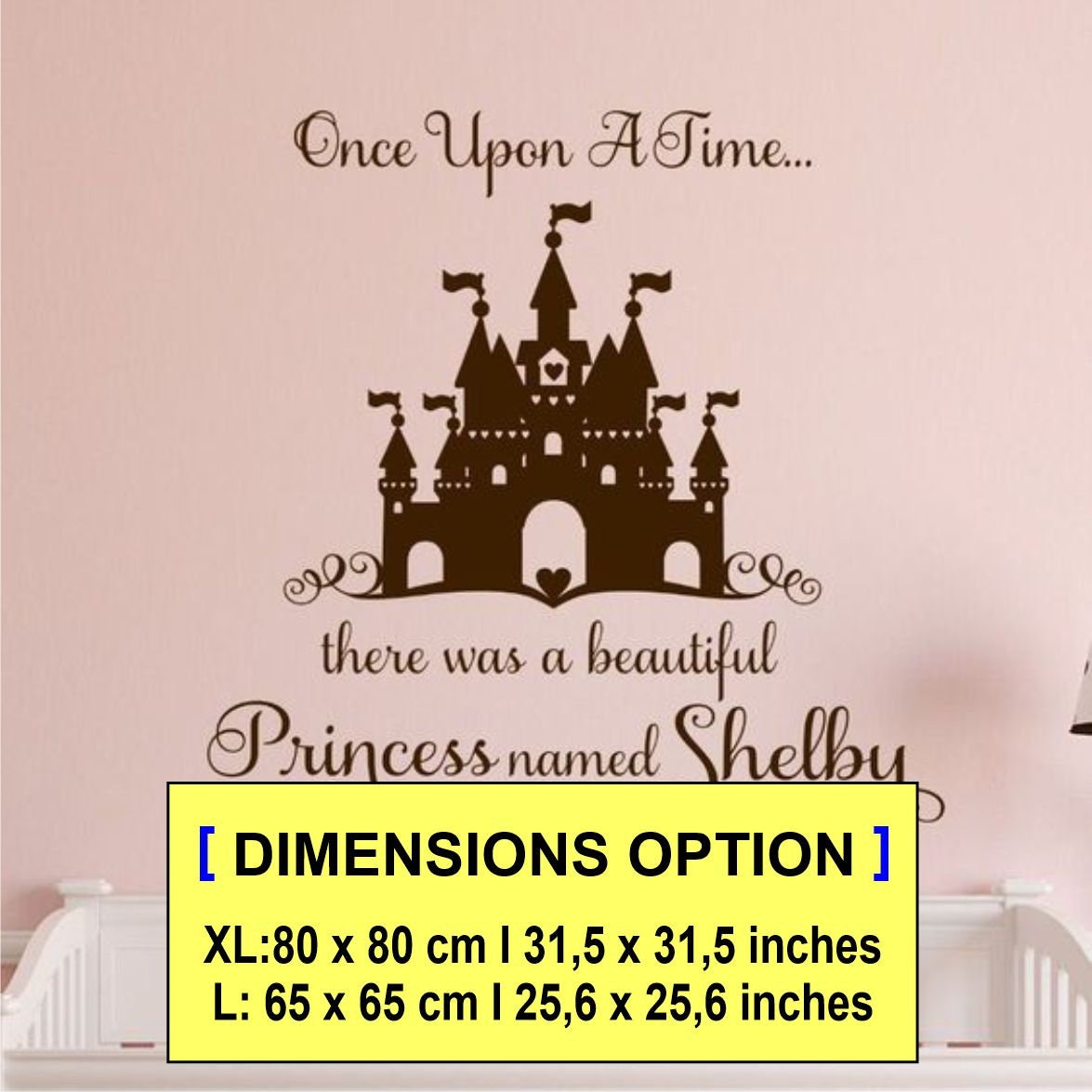 Magic Little Princess Wall Decals, Princess Crown Vinyl Wall Sticker For Baby Room Decor New Born Baby Gift, Peel And Stick, Wall Mural