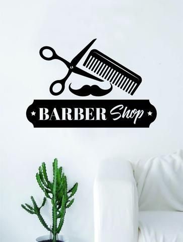 Barbershop Wall Decal Shop Design Barber Decal Shave Decal Scissors Decal Home Design Haircut Wallsticker Barber Wallart