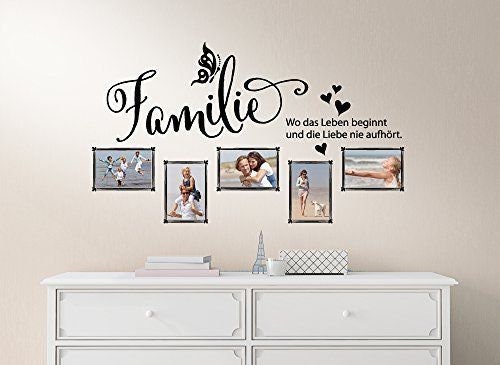 Family Where Life Begins Wall Decal, The Family Vinyl Wall Decal, Family Room Wall Lettering Quote, Removeable Inspirational, Family Sign
