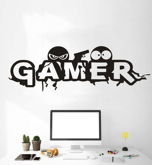 Gaming Zone, Gaming Decals, Gamer Wall Sticker, Gamer Wall Decal, Gamer Wall Decor, Wall Decal, Gamer Decor, Gaming Room, Wall Decor, Decals